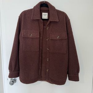 LIKE NEW A&F Sherpa Shirt Jacket